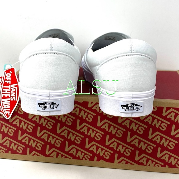 VANS Comfycush Slip On Canvas White Men’s Sneakers - Picture 6 of 10